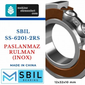 SS 6201 2rs SBIL Paslanmaz Rulman (12x32x10 - 12*32*10) 